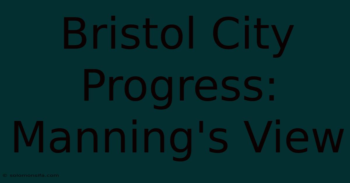 Bristol City Progress: Manning's View