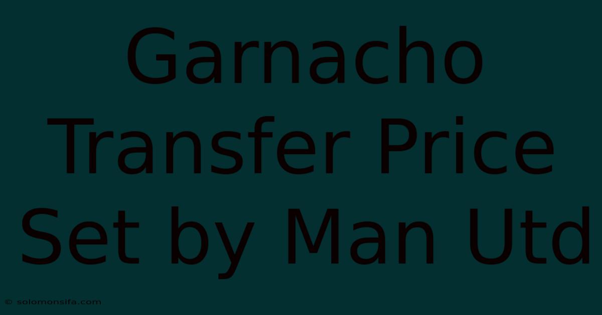 Garnacho Transfer Price Set By Man Utd