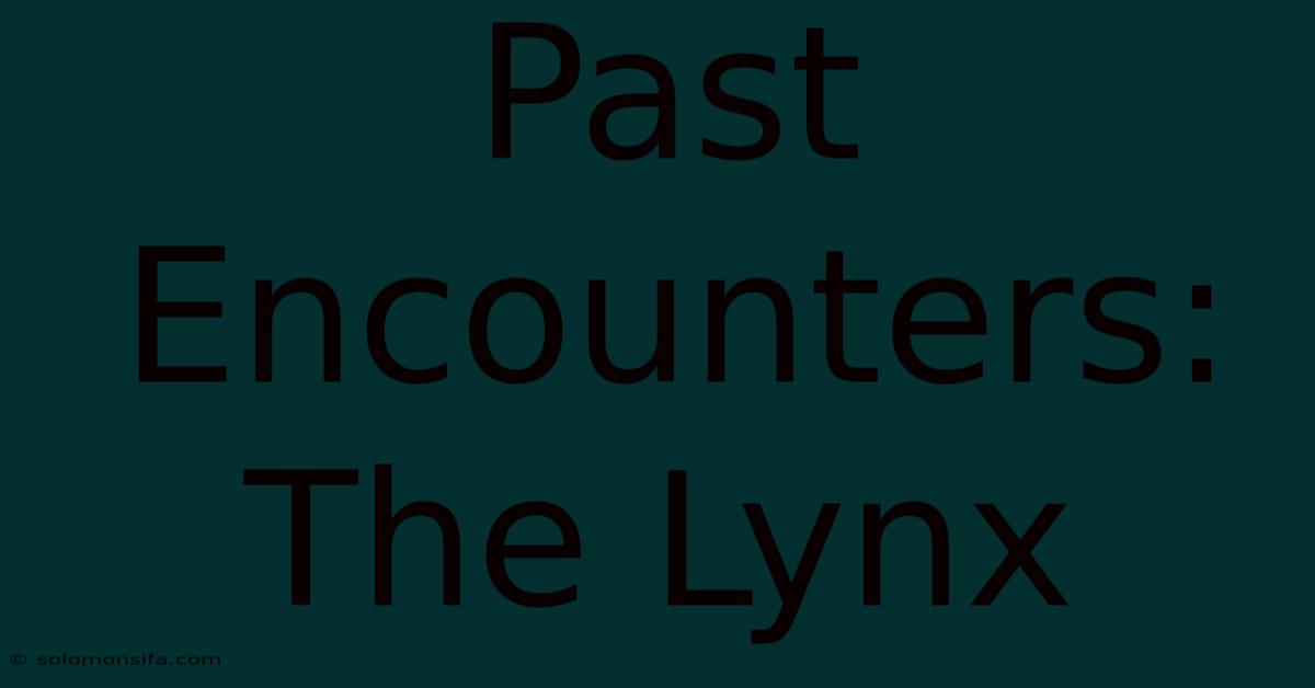 Past Encounters: The Lynx